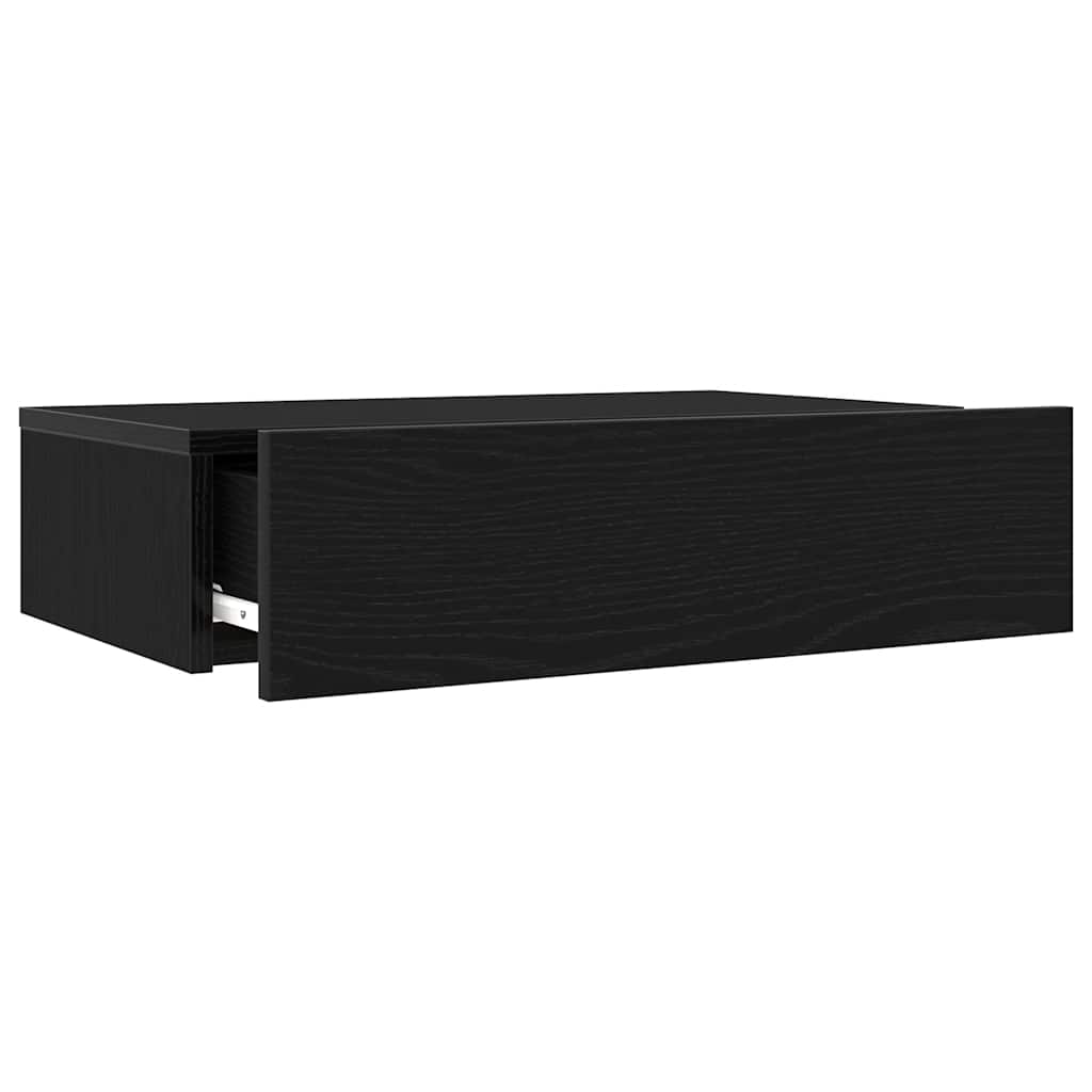 TV Cabinets with LED Lights 2 pcs Black Oak 60x35x15,5 cm