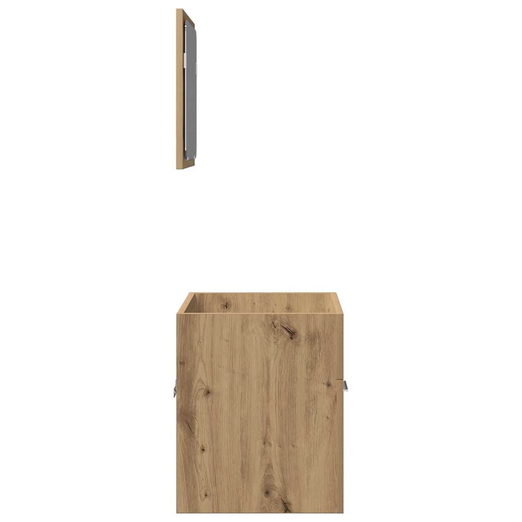 2 Piece Bathroom Furniture Set Artisan Oak Engineered Wood