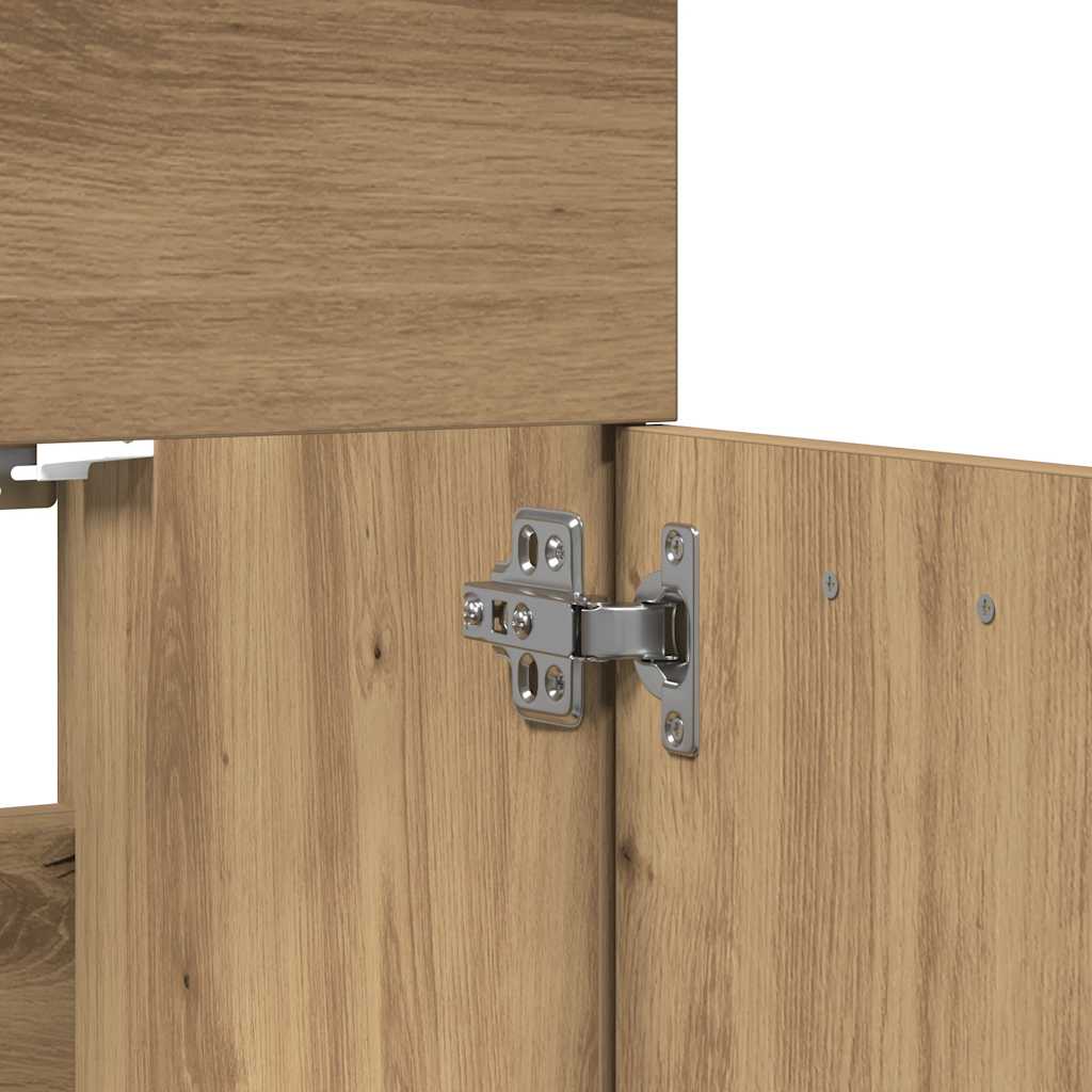 2 Piece Bathroom Furniture Set Artisan Oak Engineered Wood
