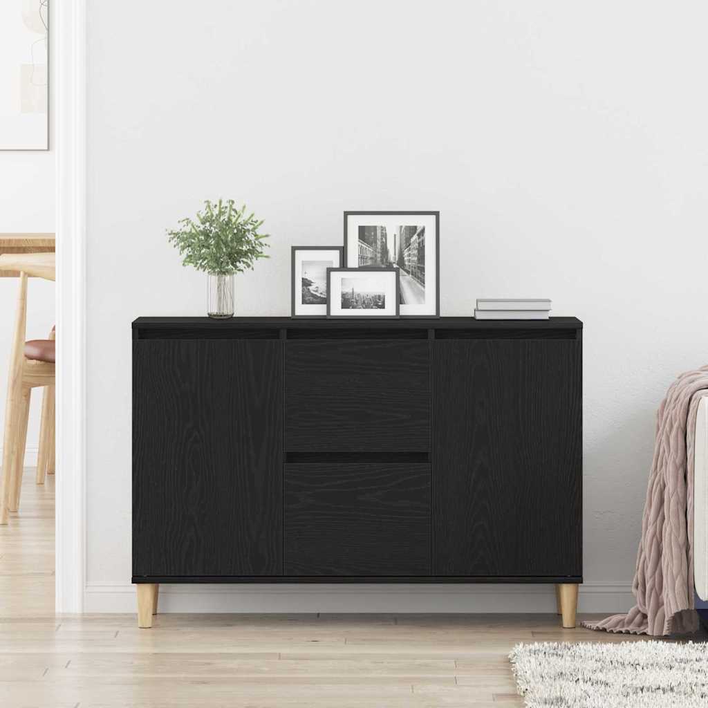Sideboard with Drawer Black 102 x 35 x 60 cm Engineered wood