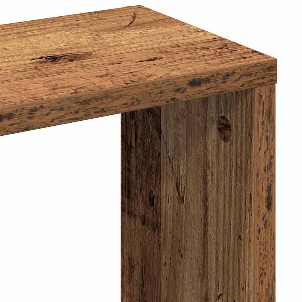 Wall Shelf Old Wood 36x16x90 cm Engineered Wood