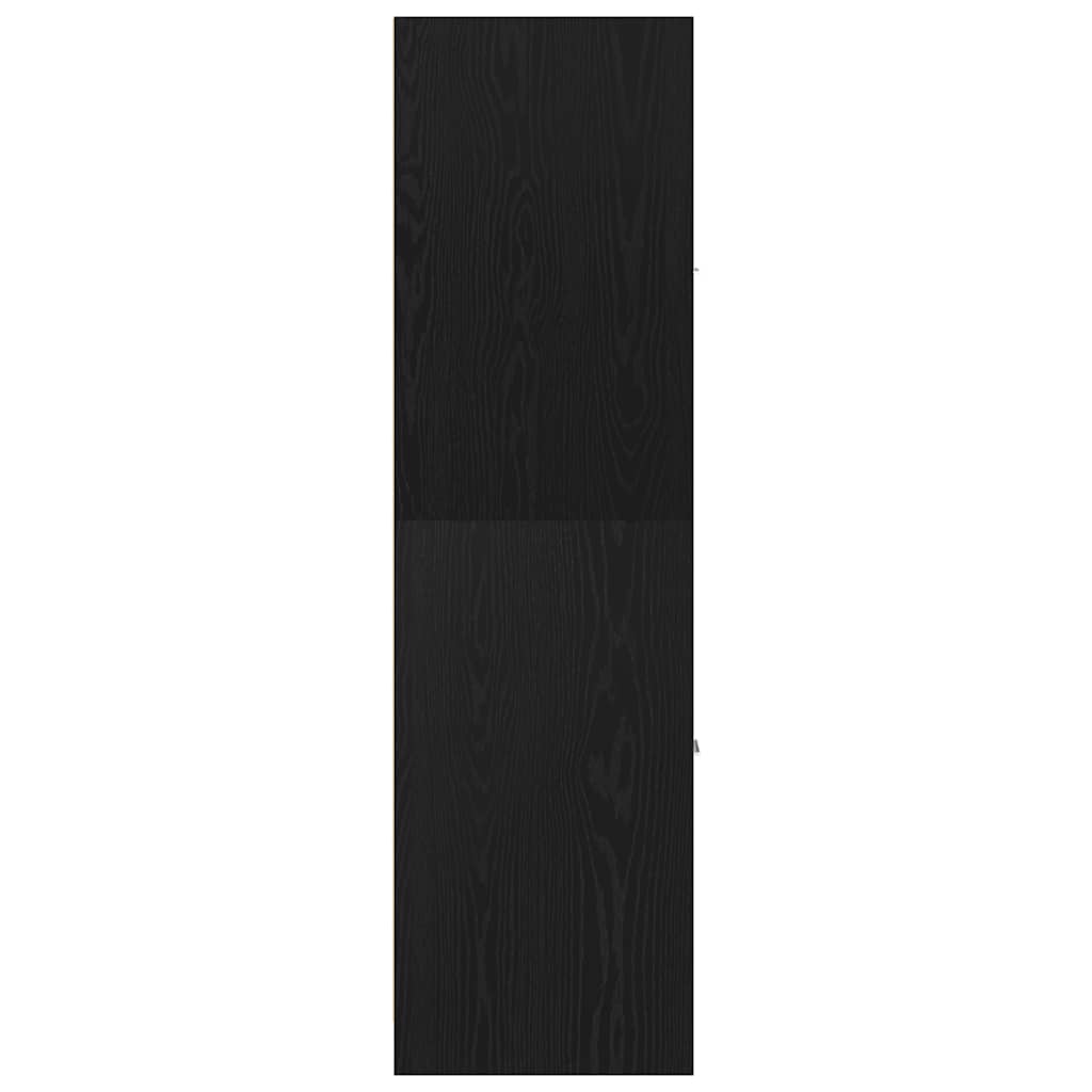 Apothecary Cabinet Black Oak 30x41x144,5 cm Engineered Wood