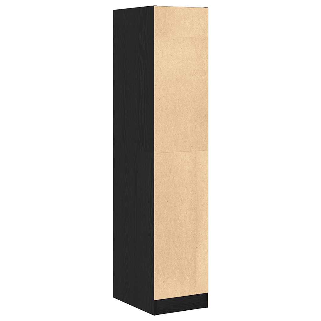Apothecary Cabinet Black Oak 30x41x144,5 cm Engineered Wood