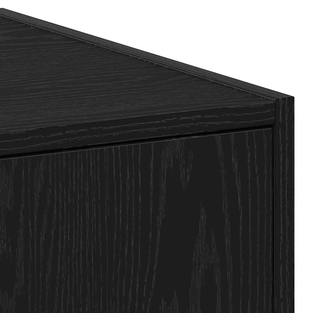 Apothecary Cabinet Black Oak 30x41x144,5 cm Engineered Wood