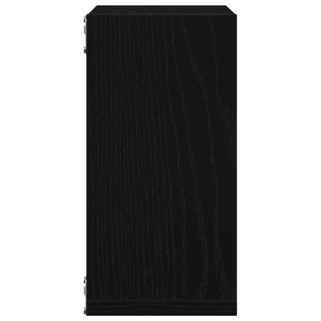 Wall Cube Shelves 4 pcs Black Oak 30x15x30 cm Engineered Wood