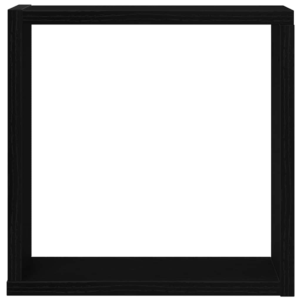 Wall Cube Shelves 6 pcs Black Oak 30x15x30 cm Engineered Wood