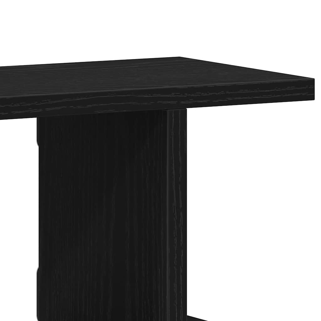 Wall Shelves 2 pcs Black Oak 105x18x20 cm Engineered Wood