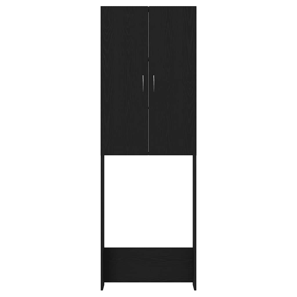 Washing Machine Cabinet Black Oak 64x25.5x190 cm
