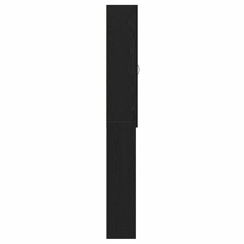 Washing Machine Cabinet Black Oak 64x25.5x190 cm