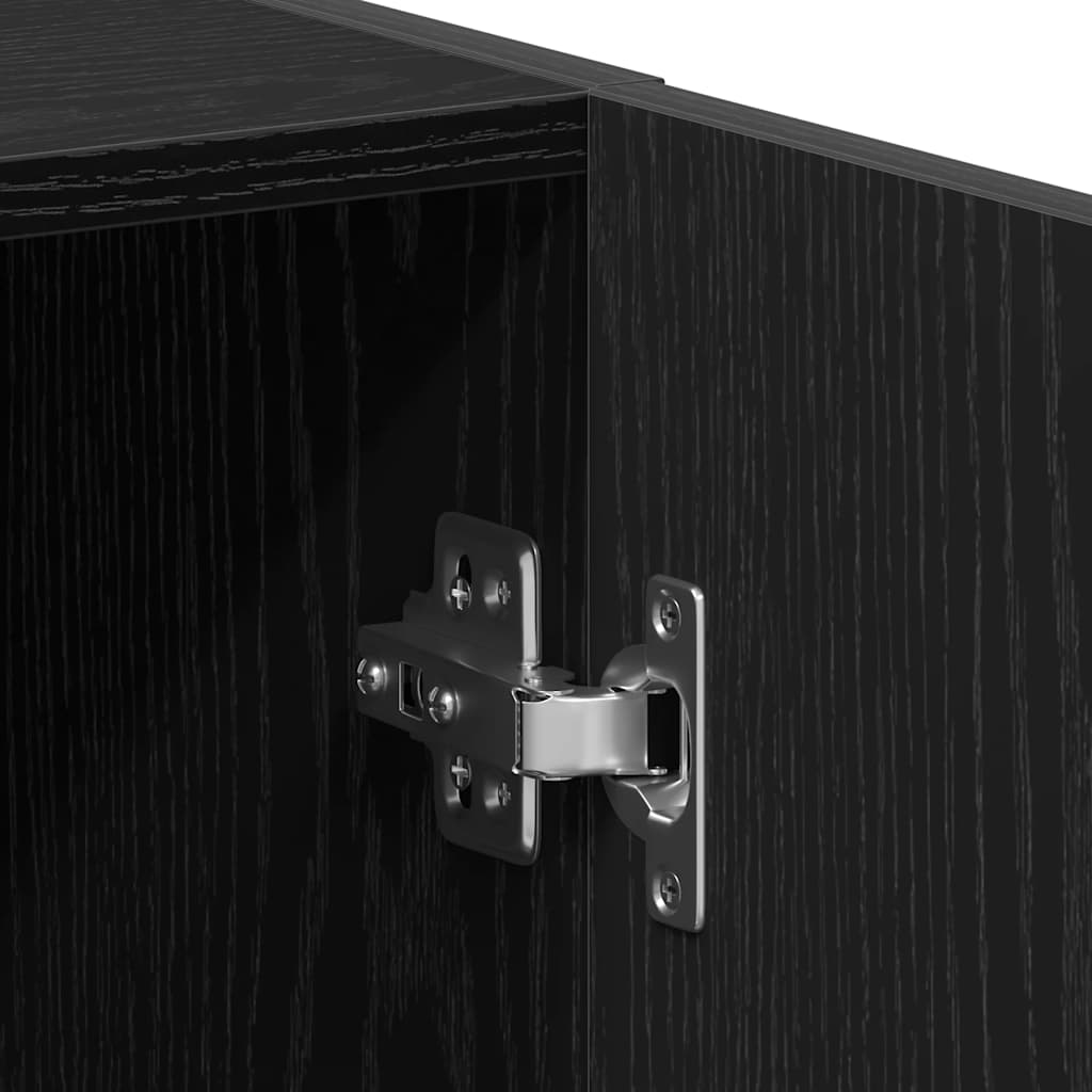 Washing Machine Cabinet Black Oak 64x25.5x190 cm