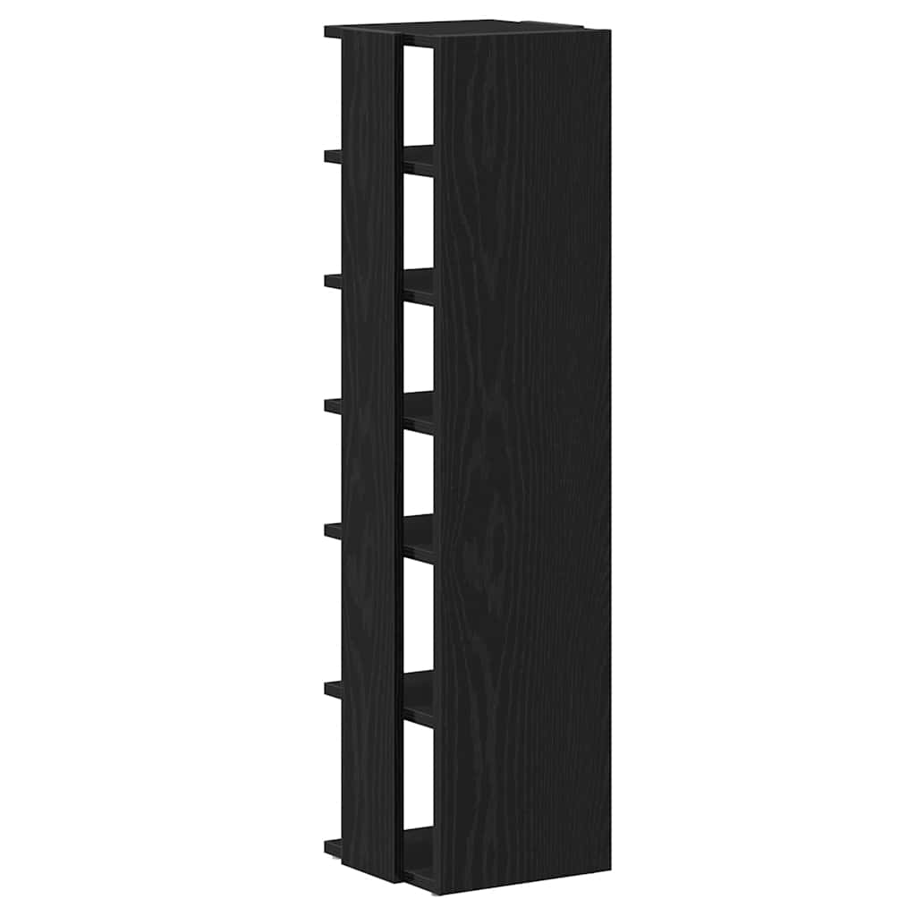 Shoe Cabinets 2 pcs Black Oak 25x27x102 cm Engineered Wood