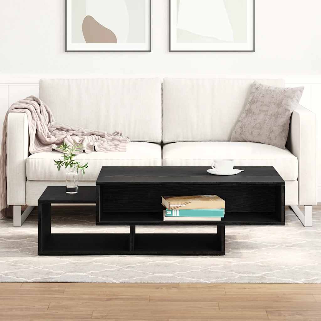 Coffee Table Black Oak 105x55x32 cm Engineered Wood