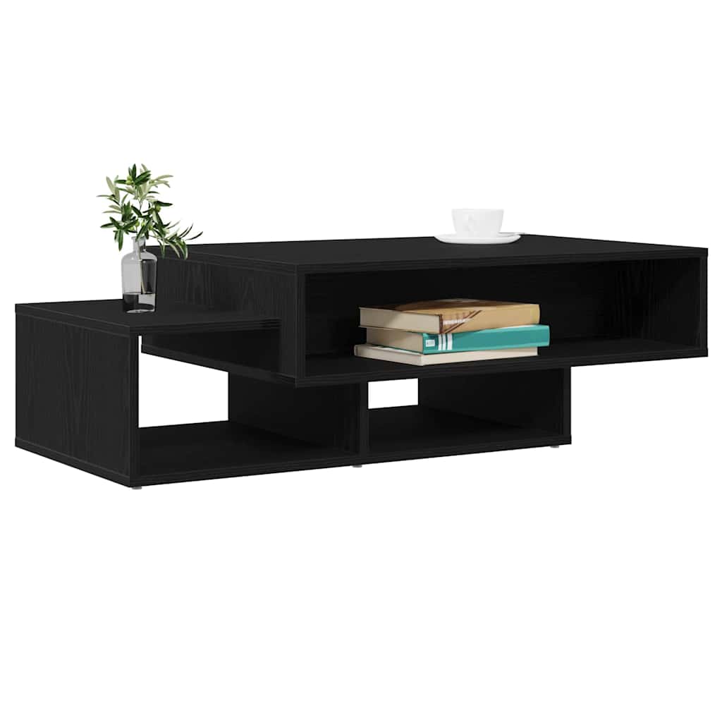 Coffee Table Black Oak 105x55x32 cm Engineered Wood
