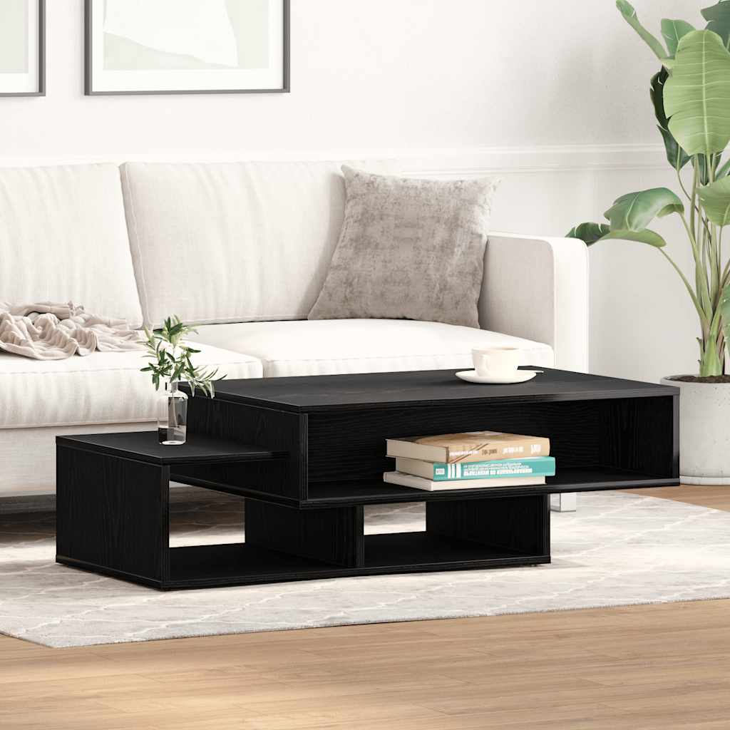 Coffee Table Black Oak 105x55x32 cm Engineered Wood