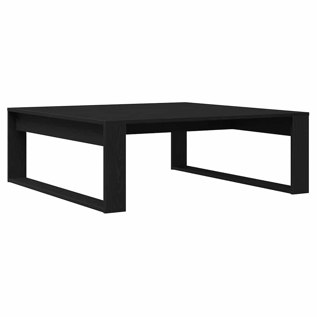 Coffee Table Black Oak 100 x 100 x 35 cm Engineered Wood