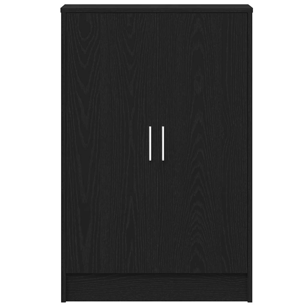 Shoe Cabinet Black Oak 60x35x92 cm Engineered Wood