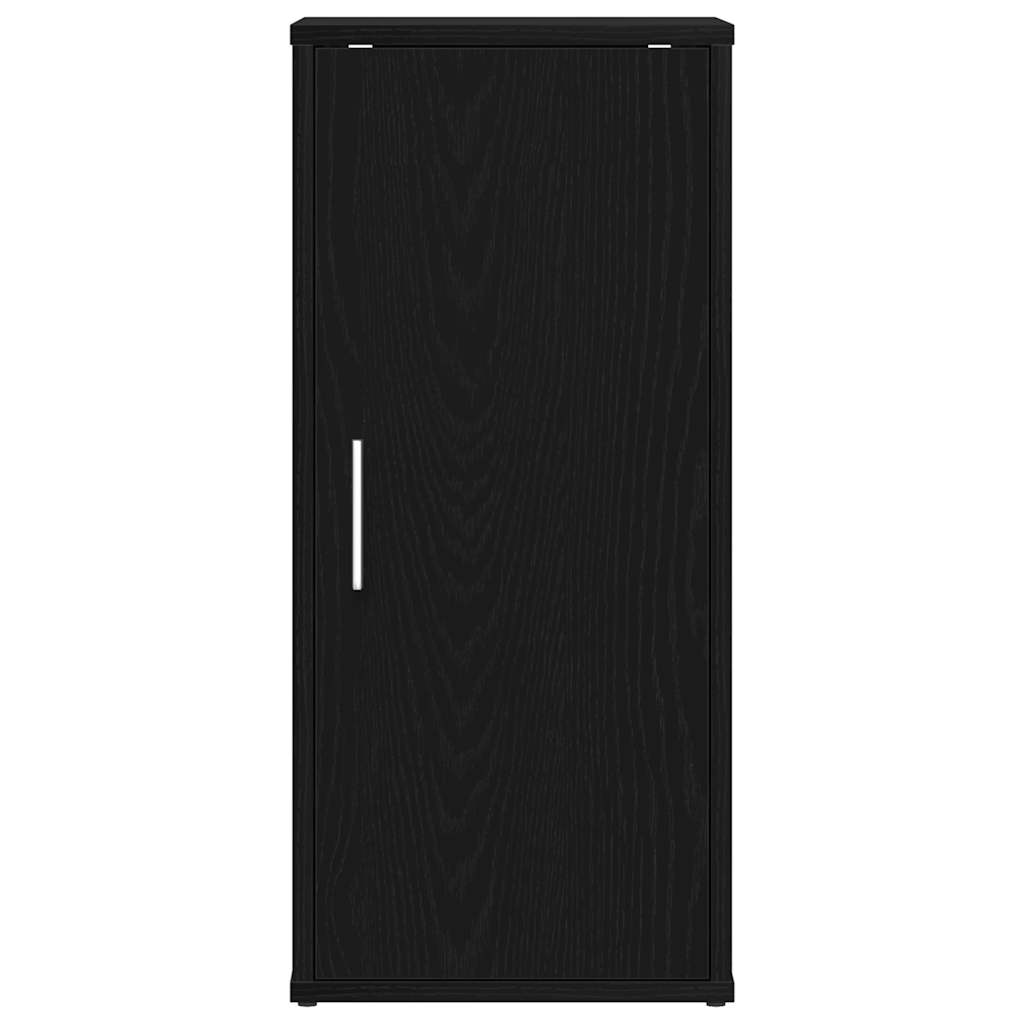 Shoe Cabinet Black Oak 32x35x70 cm Engineered Wood