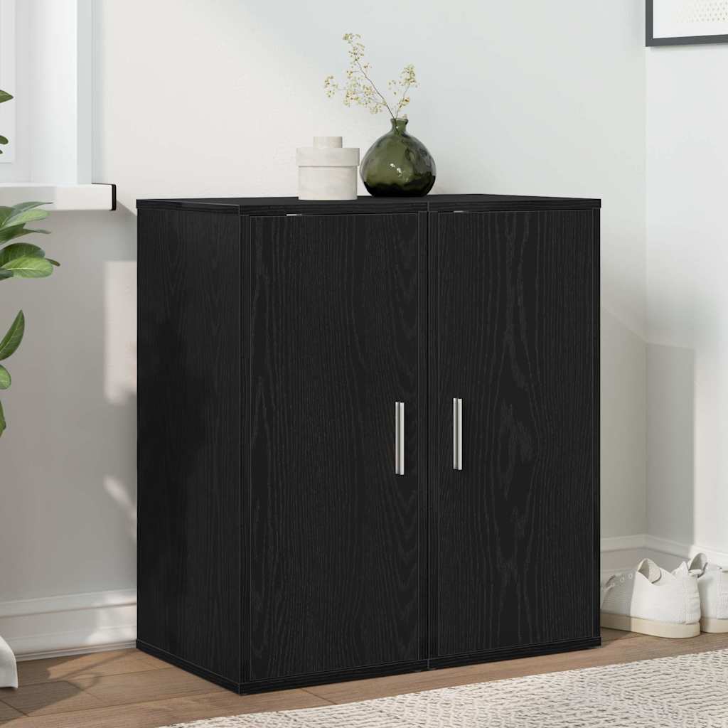 Shoe Cabinets 2 pcs Black Oak 32x35x70 cm Engineered Wood