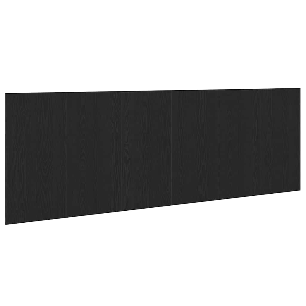 Bed Headboard Black Oak 240 x 1.5 x 80.5 cm Engineered Wood