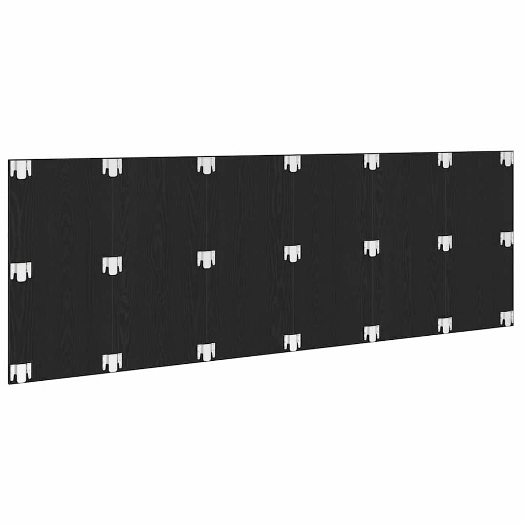 Bed Headboard Black Oak 240 x 1.5 x 80.5 cm Engineered Wood