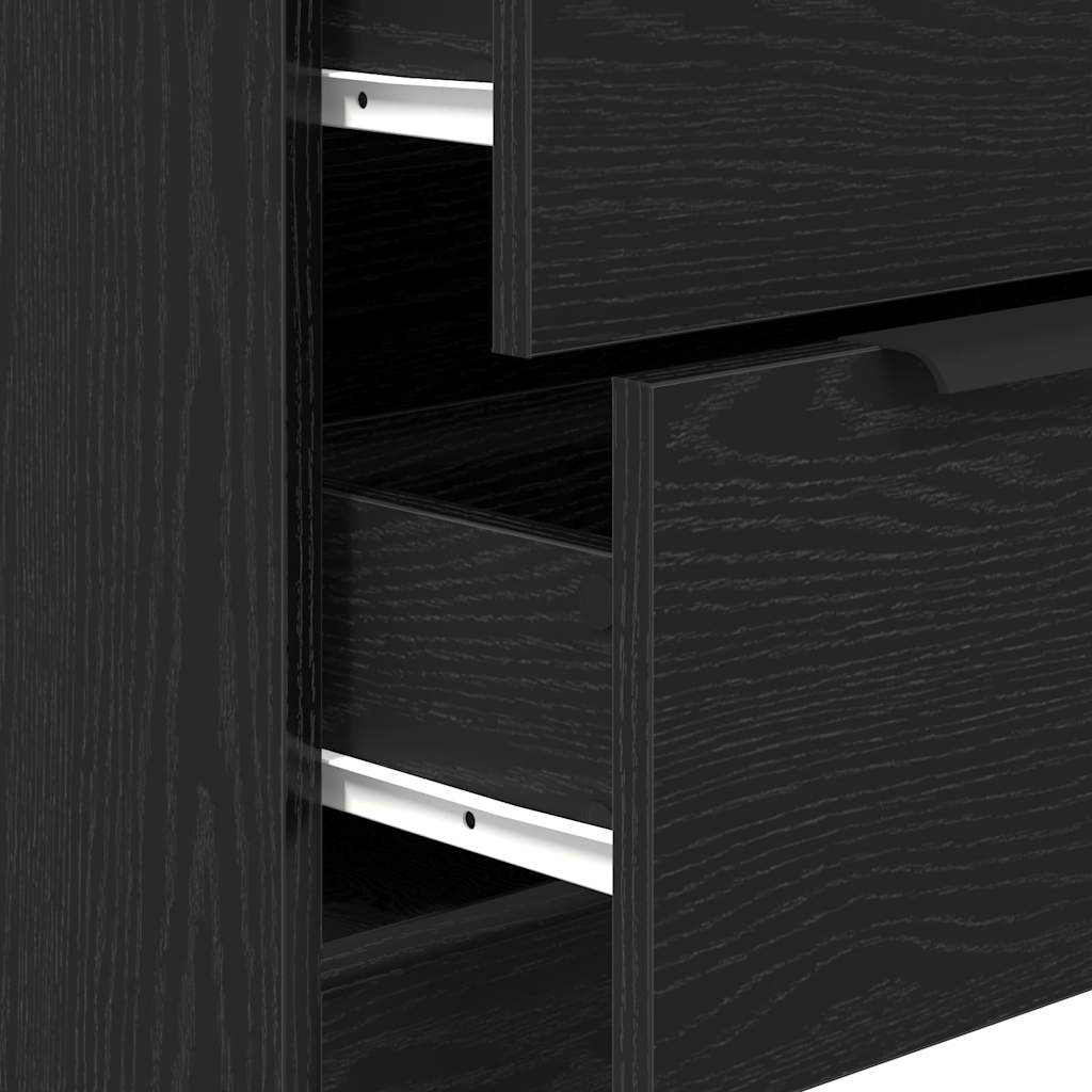 Sideboard Black Oak 60 x 30 x 70 cm Engineered Wood