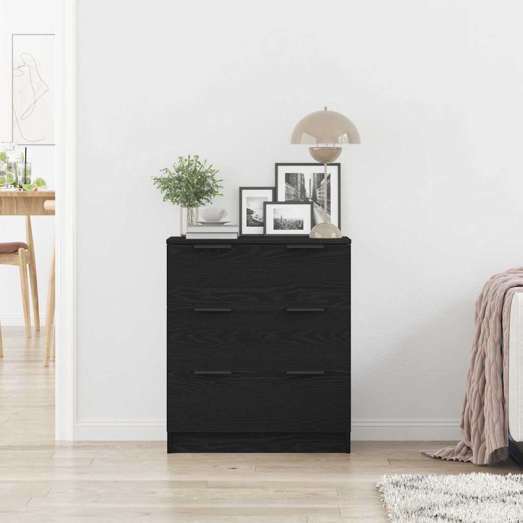 Sideboard Black Oak 60 x 30 x 70 cm Engineered Wood