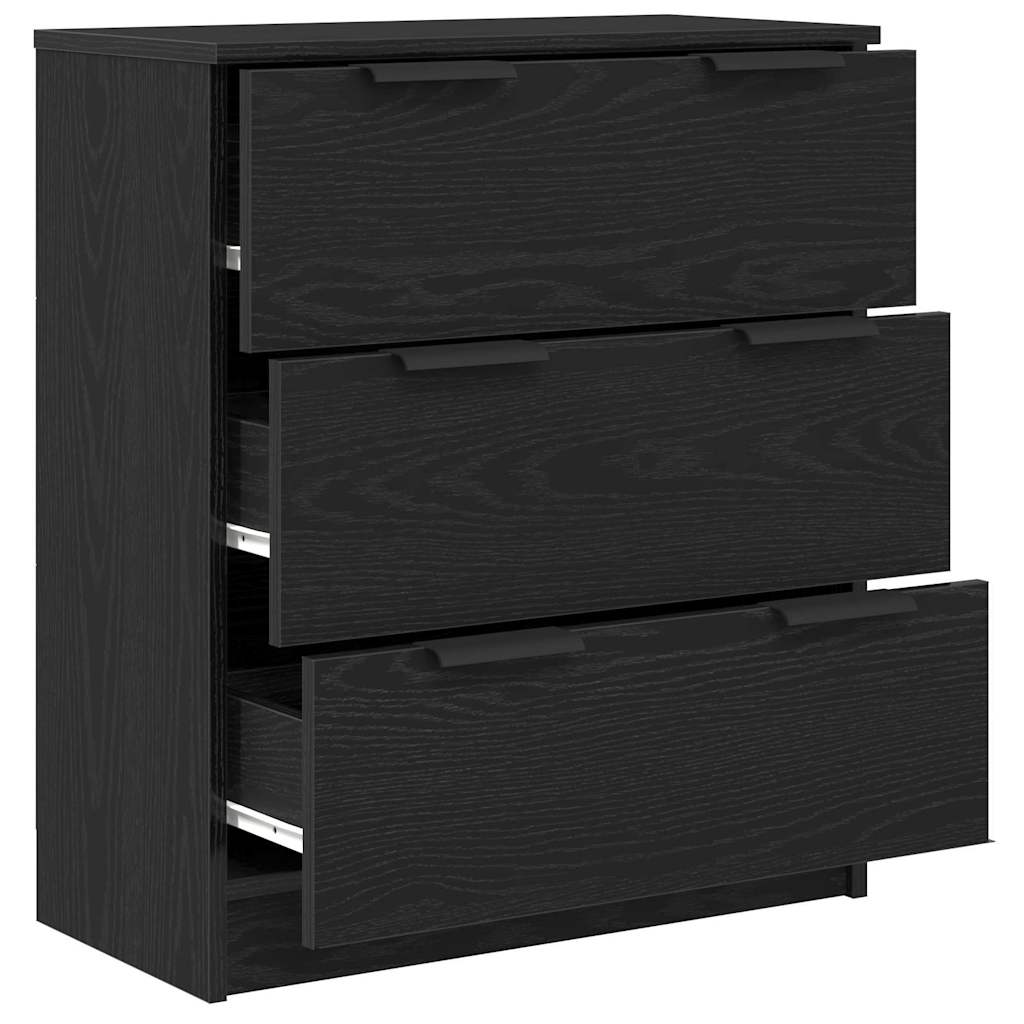 Sideboard Black Oak 60 x 30 x 70 cm Engineered Wood