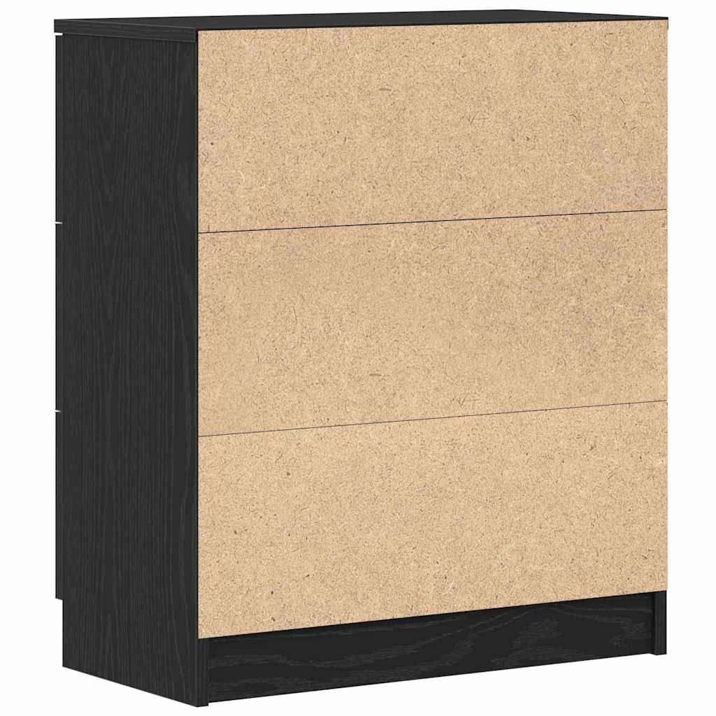 Sideboard Black Oak 60 x 30 x 70 cm Engineered Wood