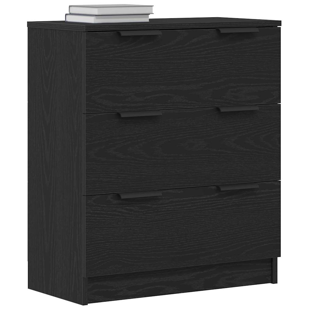 Sideboard Black Oak 60 x 30 x 70 cm Engineered Wood