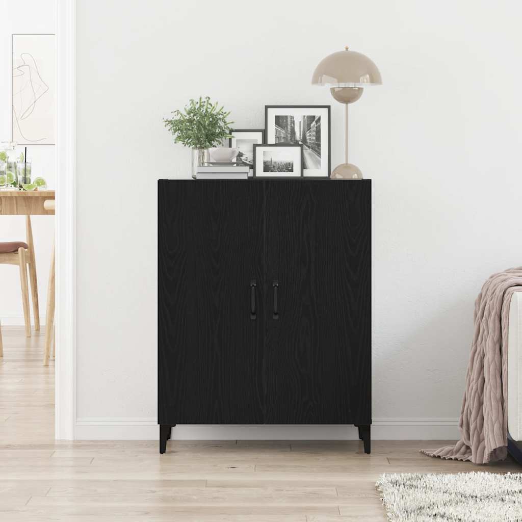 Sideboard Black Oak 69.5x34x90 cm Engineered Wood
