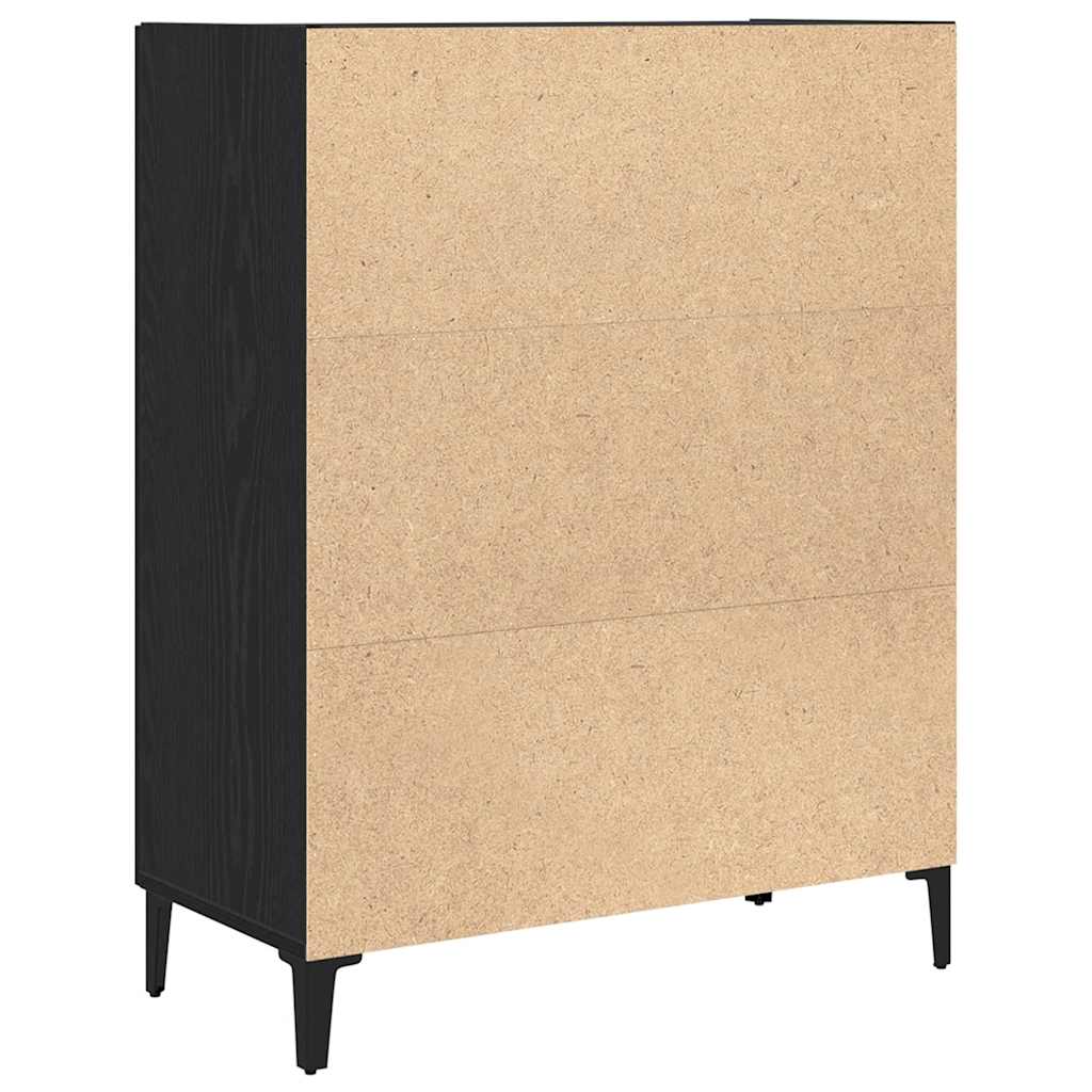 Sideboard Black Oak 69.5x34x90 cm Engineered Wood