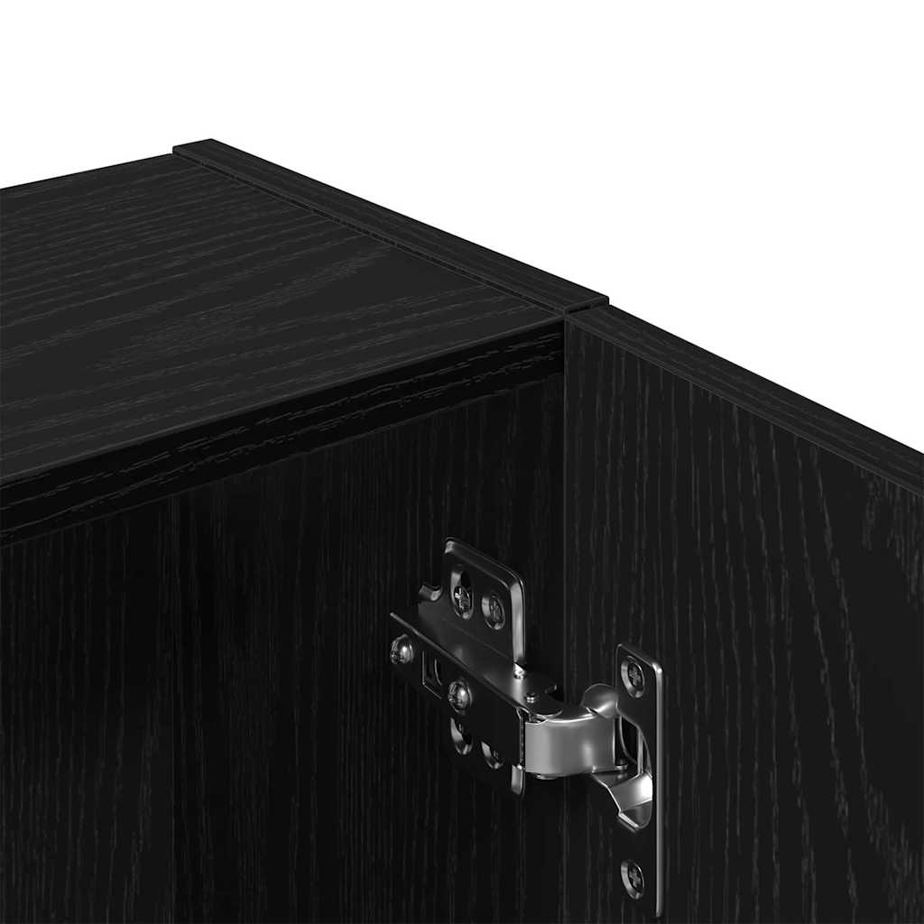 Mirror Cabinet Black Oak 64 x 20 x 67 cm Engineered Wood