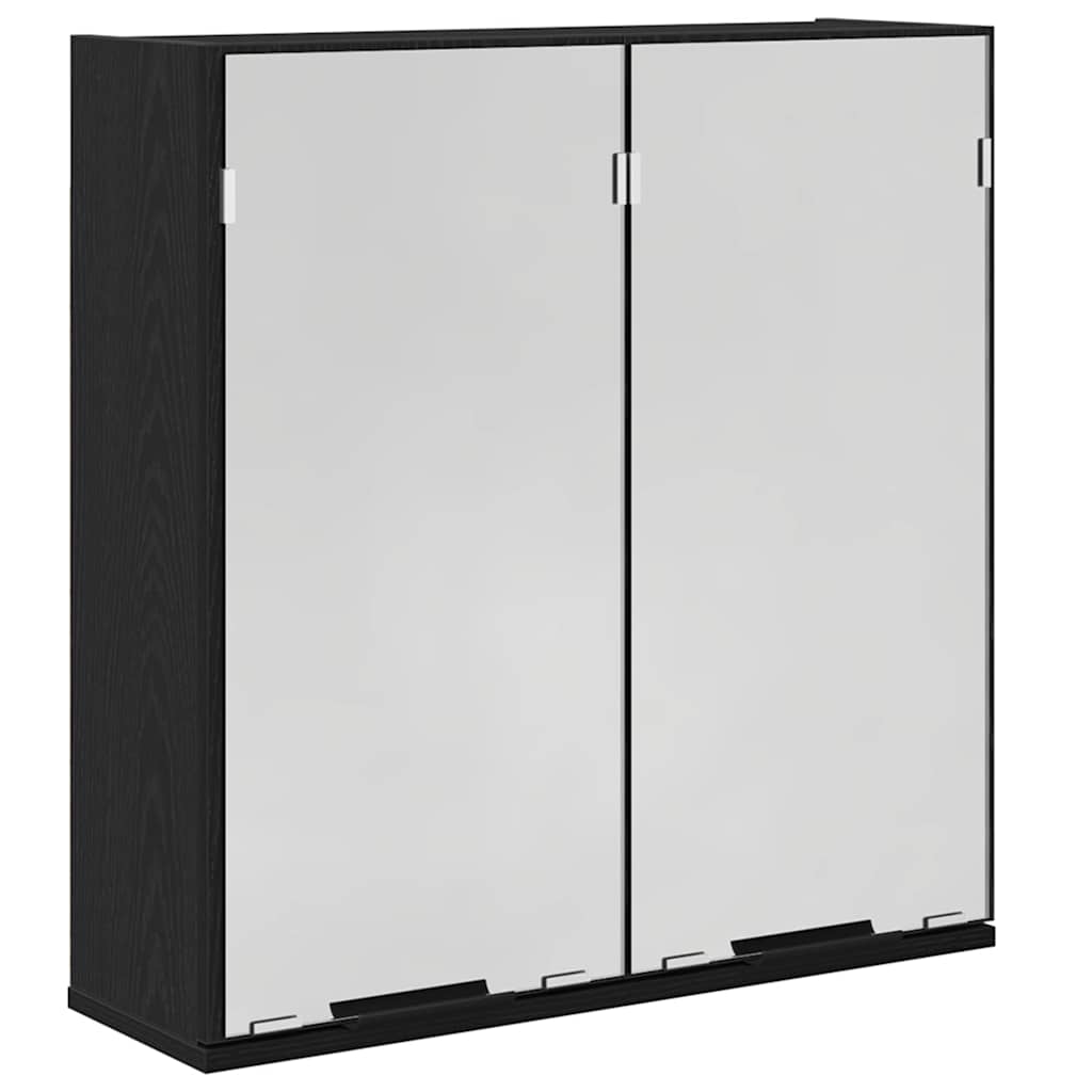 Mirror Cabinet Black Oak 64 x 20 x 67 cm Engineered Wood