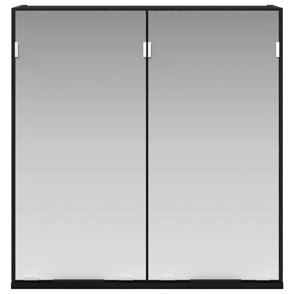 Mirror Cabinet Black Oak 64 x 20 x 67 cm Engineered Wood
