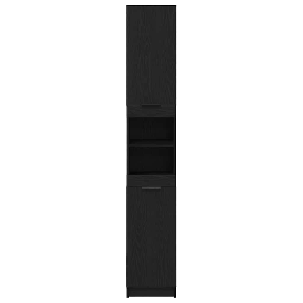 Bathroom Cabinet Black oak 32 x 34 x 188.5 cm Engineered Wood