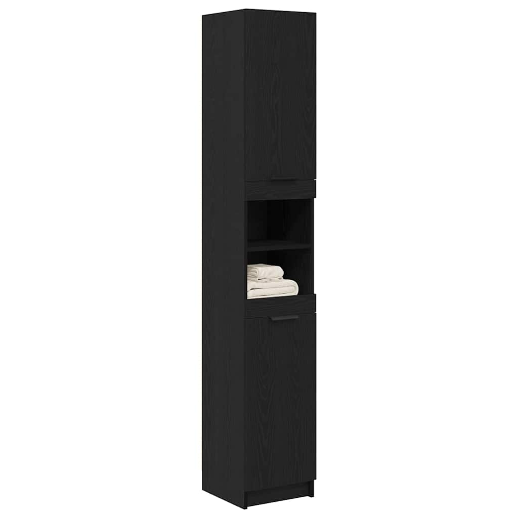 Bathroom Cabinet Black oak 32 x 34 x 188.5 cm Engineered Wood