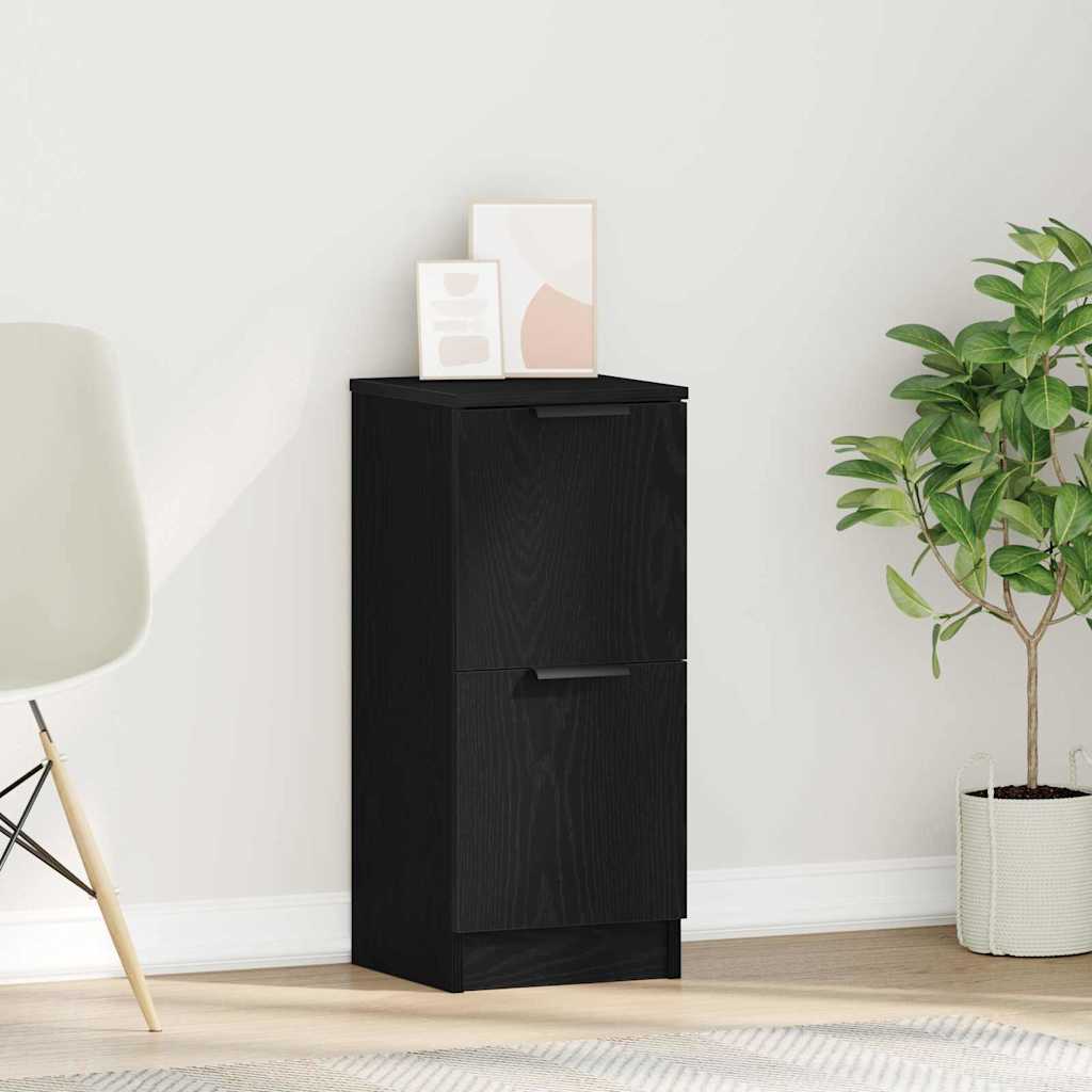 Sideboard Black Oak 30 x 30 x 70 cm Engineered Wood