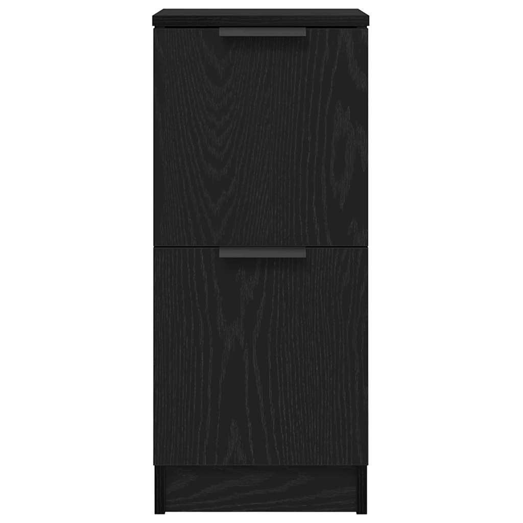 Sideboard Black Oak 30 x 30 x 70 cm Engineered Wood