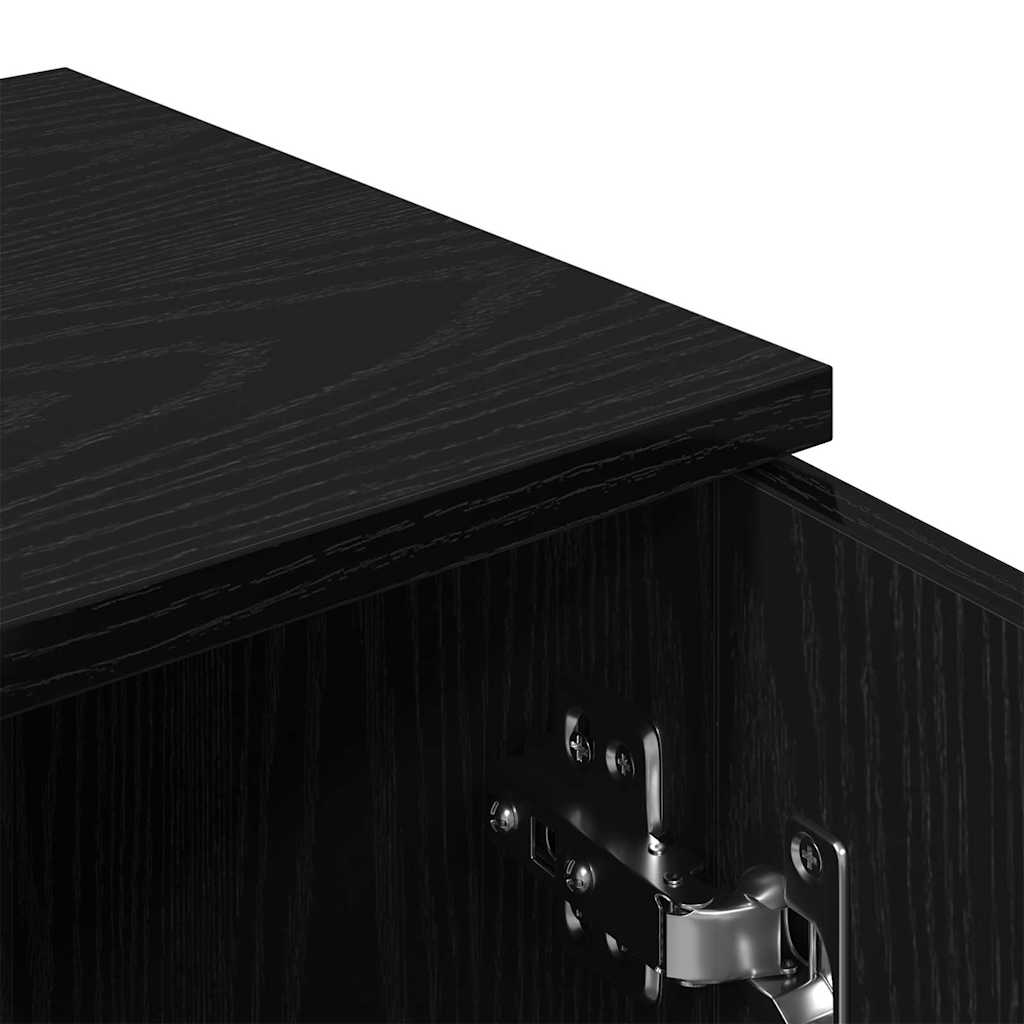 Sideboard 2 pcs Black Oak 30 x 30 x 70 cm Engineered Wood