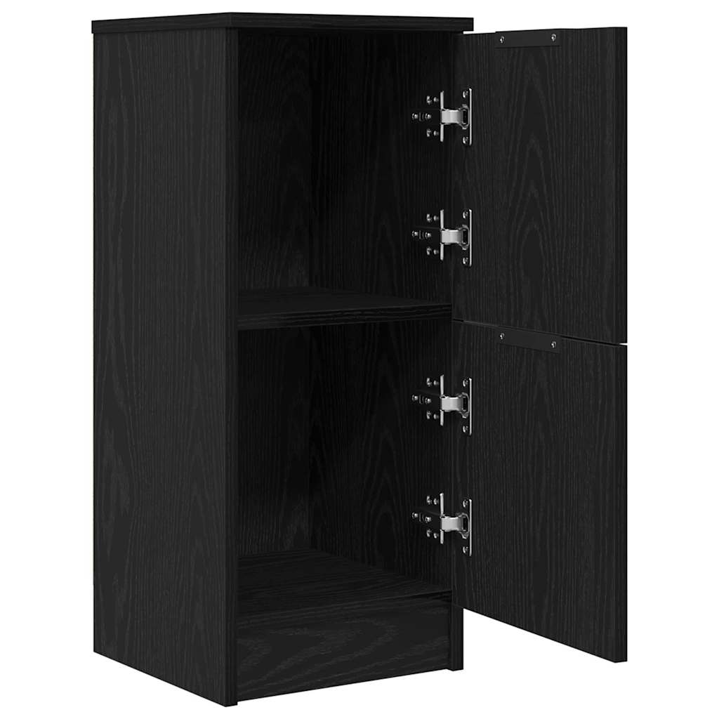Sideboard 2 pcs Black Oak 30 x 30 x 70 cm Engineered Wood