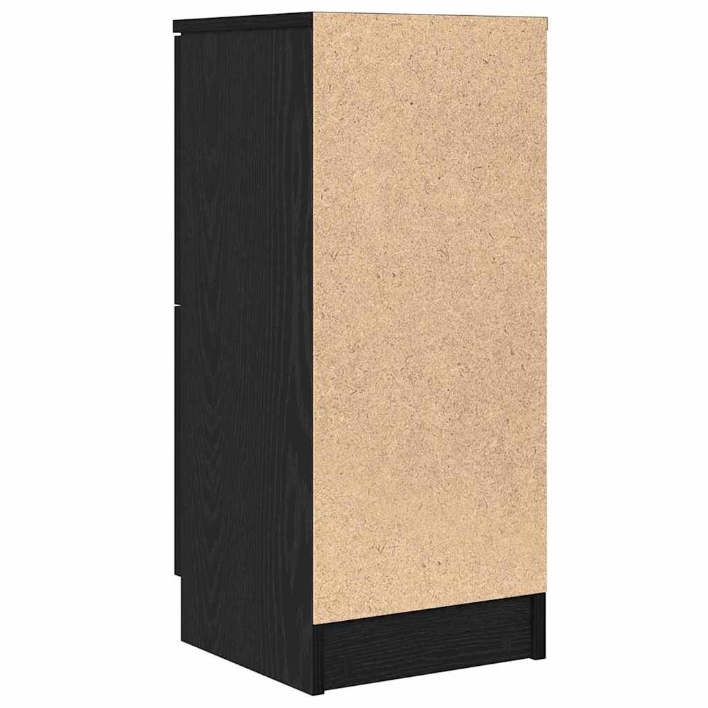 Sideboard 2 pcs Black Oak 30 x 30 x 70 cm Engineered Wood