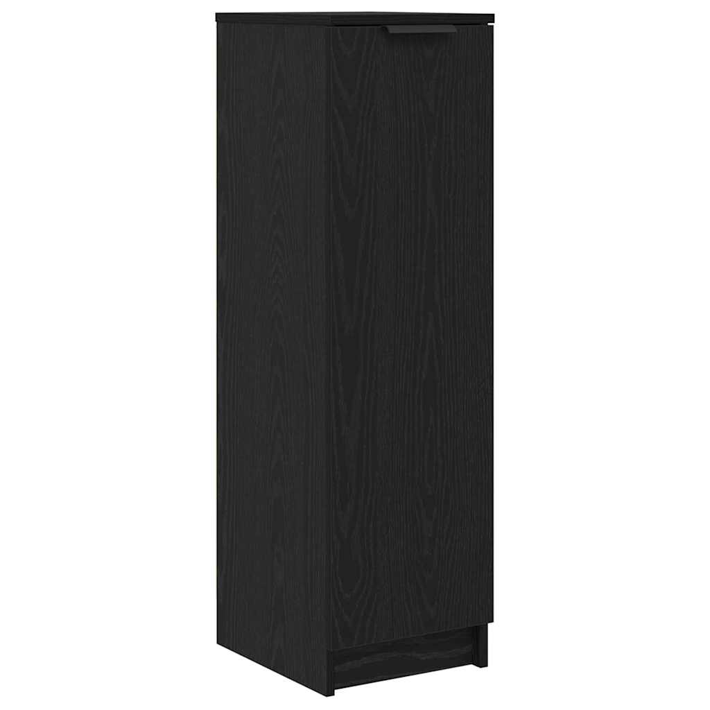 Shoe Cabinet Black Oak 29.5 x 35 x 101 cm Engineered Wood