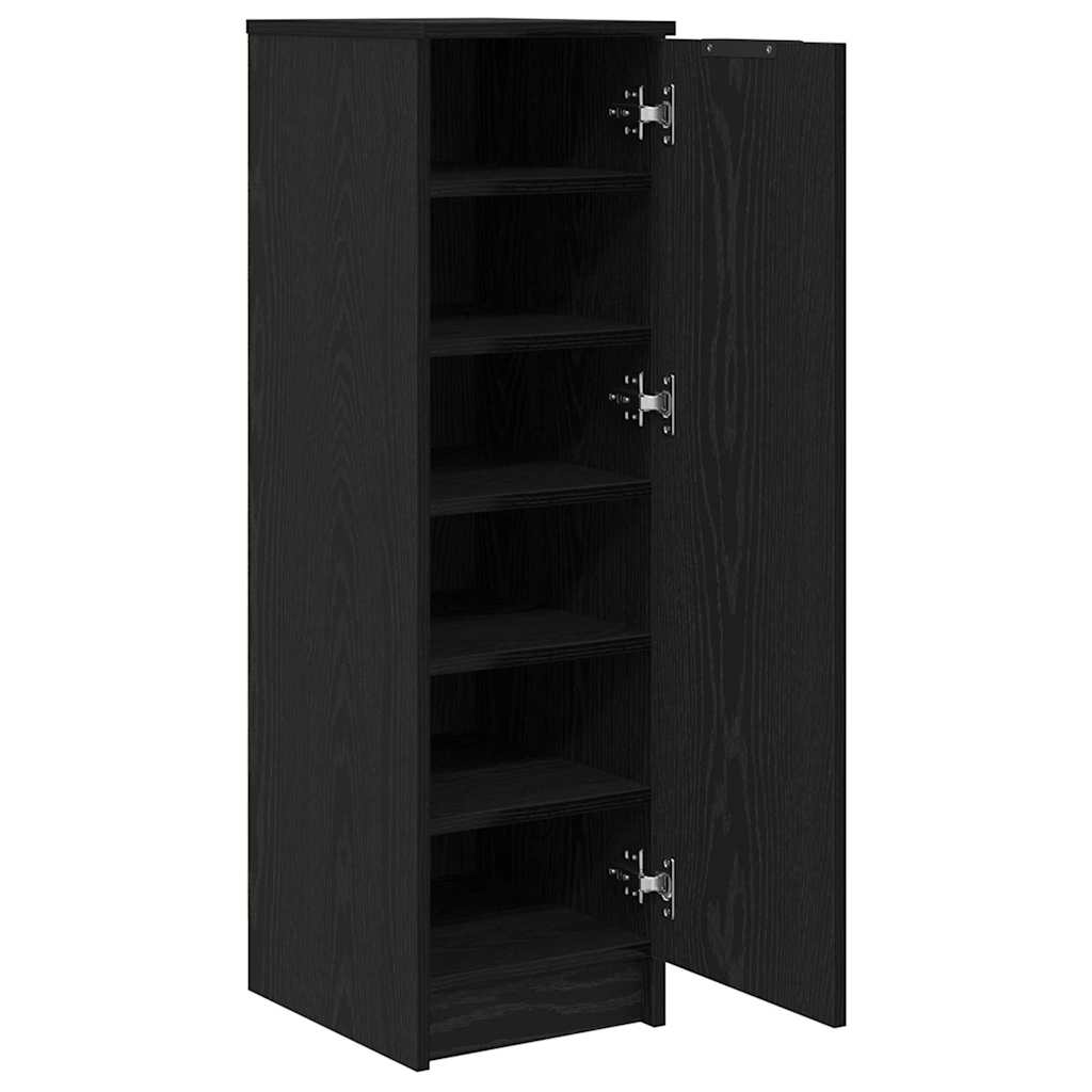 Shoe Cabinet Black Oak 29.5 x 35 x 101 cm Engineered Wood