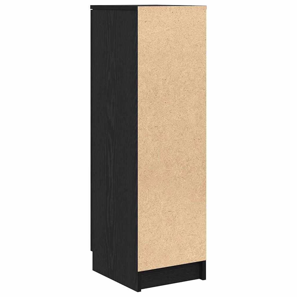 Shoe Cabinet Black Oak 29.5 x 35 x 101 cm Engineered Wood