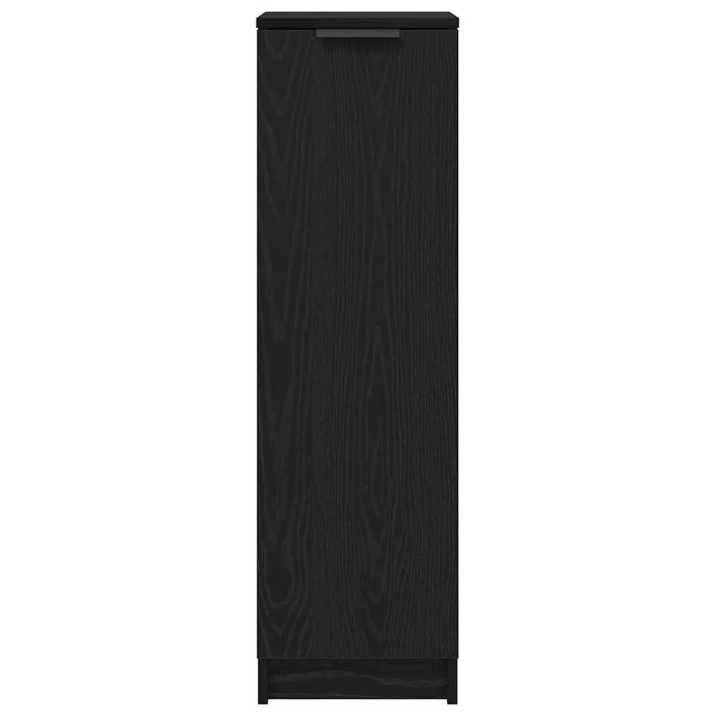 Shoe Cabinet Black Oak 29.5 x 35 x 101 cm Engineered Wood