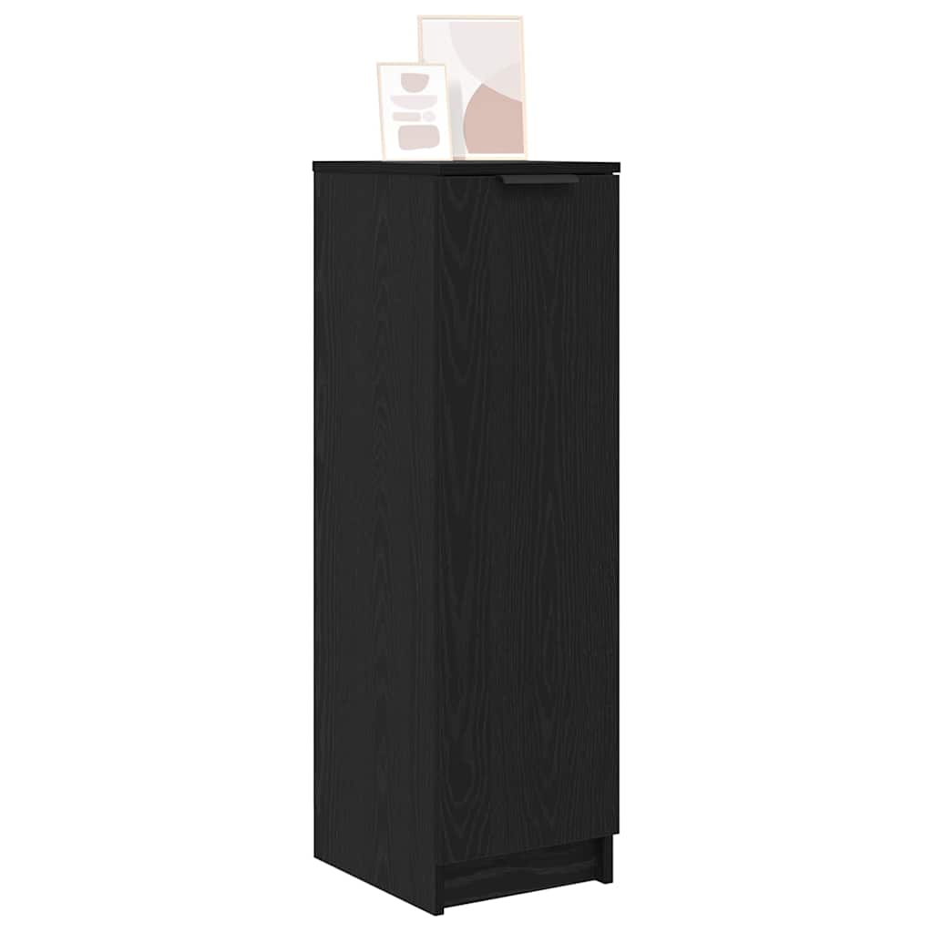Shoe Cabinet Black Oak 29.5 x 35 x 101 cm Engineered Wood