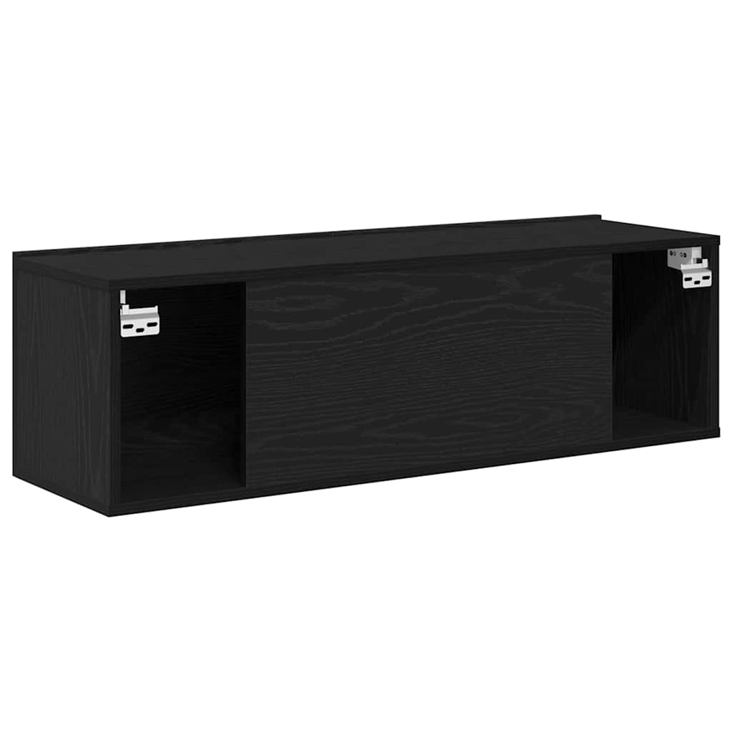 TV Cabinet 2 pcs Black 100 x 30 x 30 cm Engineered Wood