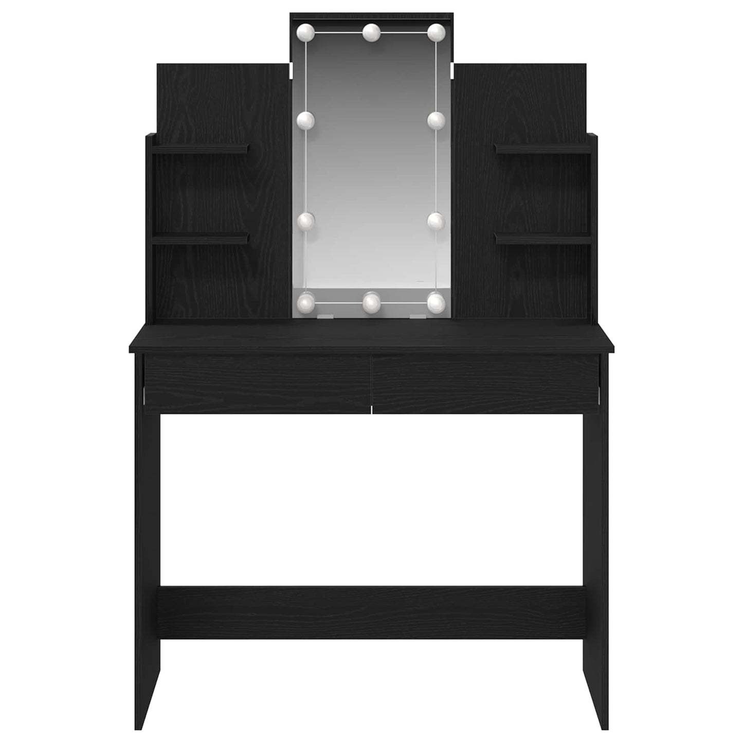 Dressing Table Black Oak 96 x 39 x 142 cm Engineered Wood