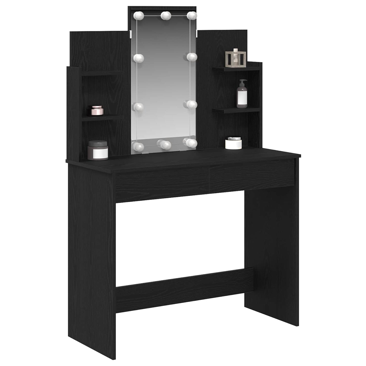 Dressing Table Black Oak 96 x 39 x 142 cm Engineered Wood