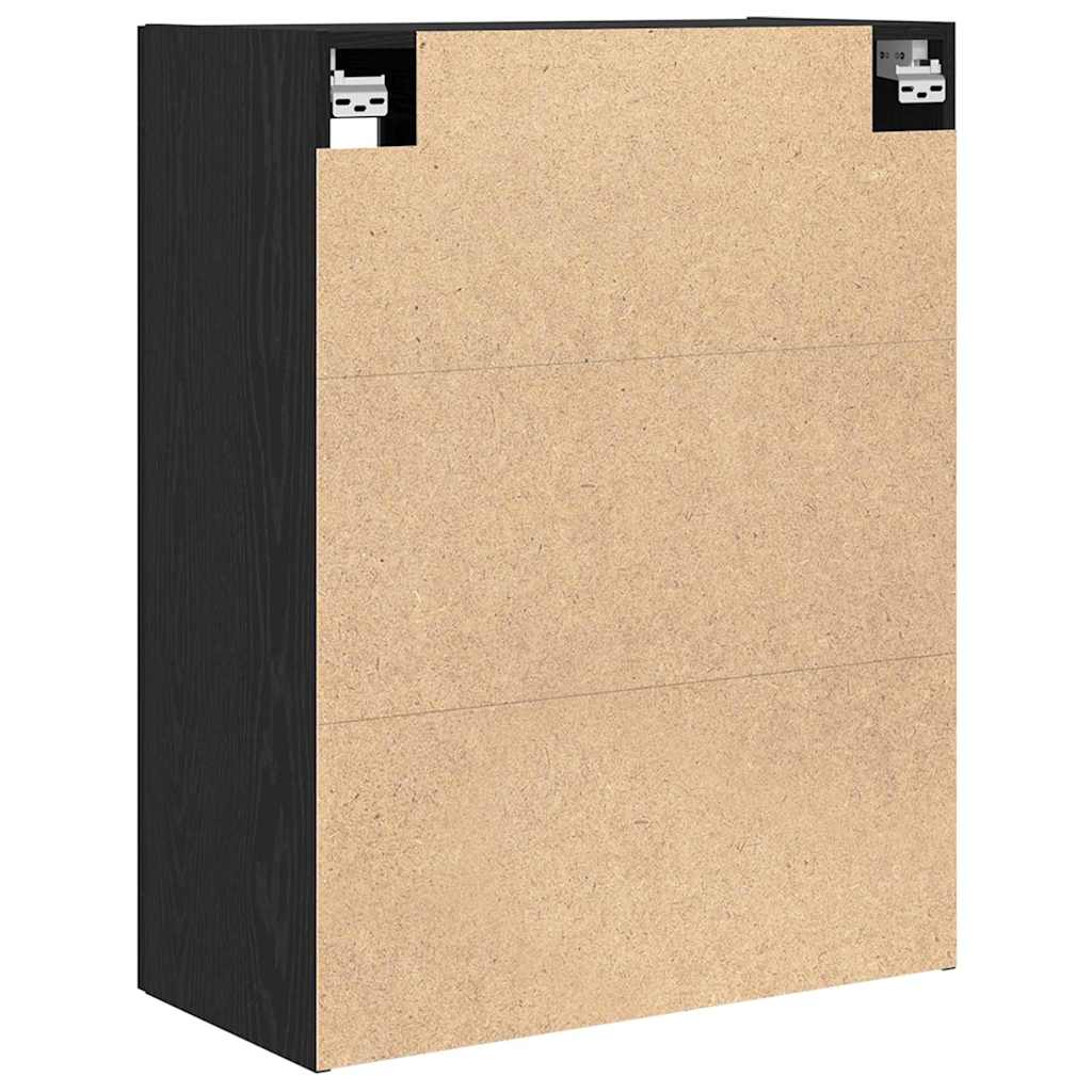 Wall Cabinet Black Oak 69.5 x 34 x 90 cm Engineered Wood